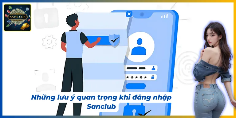 Khi thực hiện Sanclub đăng nhập cần chú ý một số vấn đề
